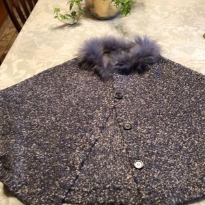 J. Mclaughlin fox wool poncho